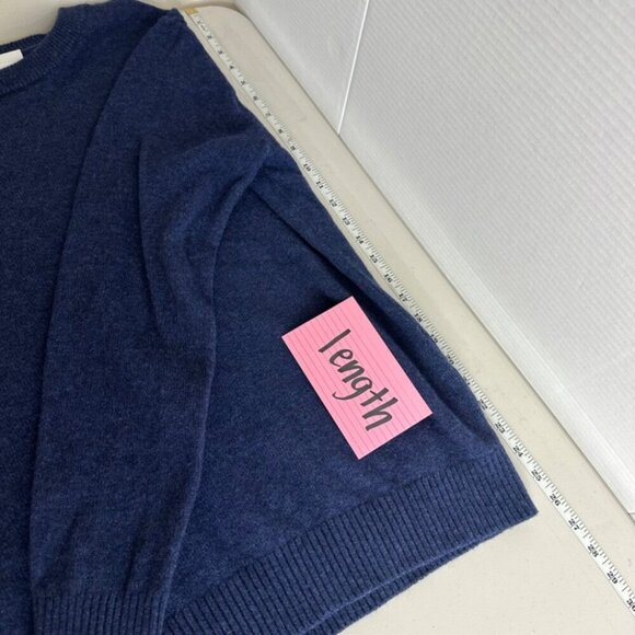 Jack & Jones Premium Deep Blue Lambswool Quiet Luxury Crewneck Sweater Size XL - Picture 6 of 11